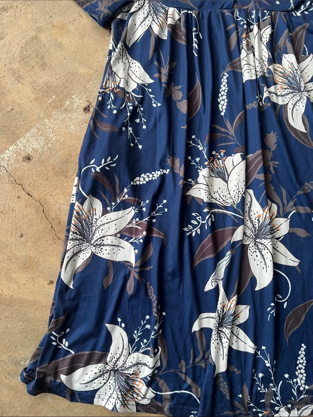 Navy Floral Women’s Dress
